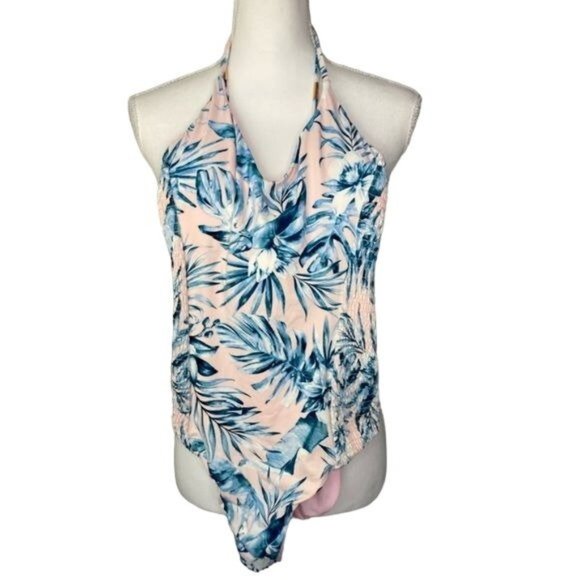 Bar III Other - Bar111 ladies one Piece swimsuit pink and blue tropical print size medium M